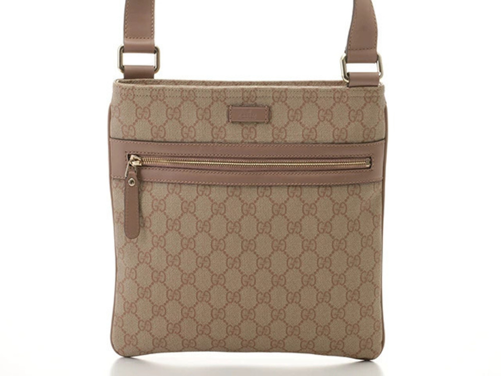 Gucci shoulder bag Hobo pink Beige Cream GG Plus calfskin SS